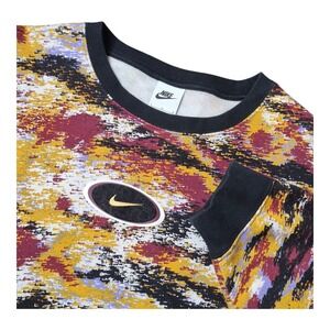 Nike‎ Women's L Center Swoosh Oversized Cropped Abstract Fleece Sweatshirt